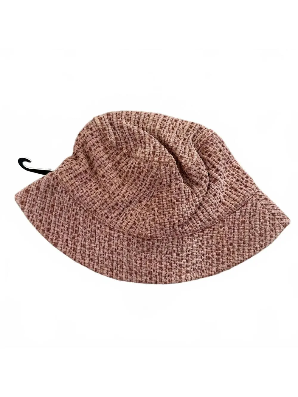 Mango Cotton Texture Bucket Hat CORAL ORANGE PINK NWT